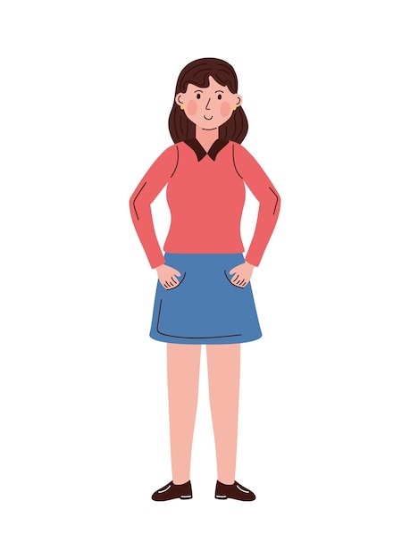 diseño de mujer feliz