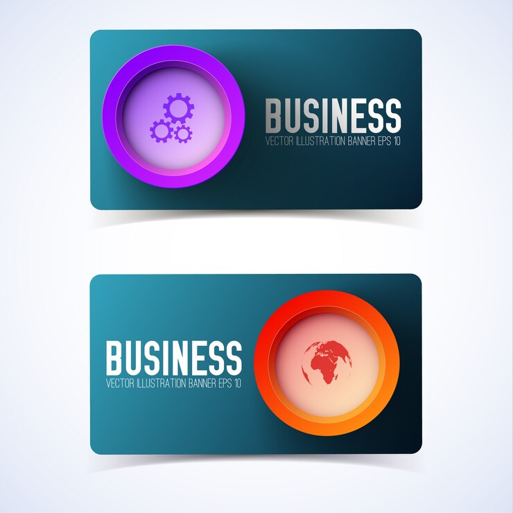Vector gratuito diseño de negocios con círculos e iconos de colores