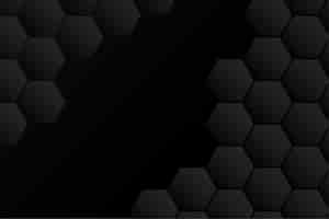 Vector gratuito diseño negro hexagonal abstracto