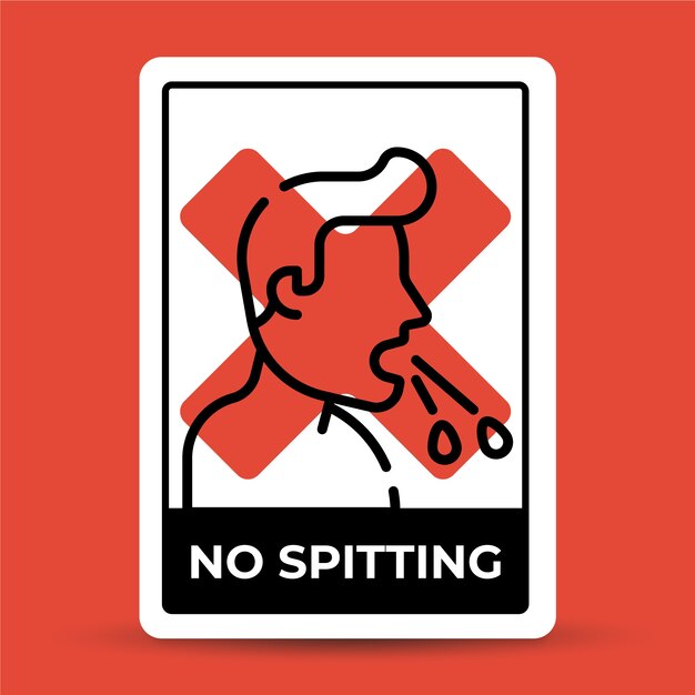 Diseño para ningún signo de escupir