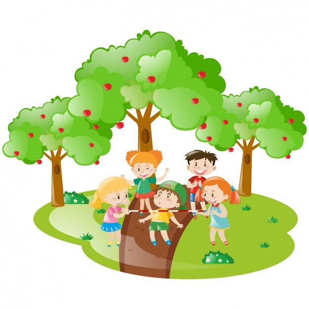 Diseño de niños jugando