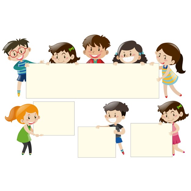 Diseño de niños con marcos