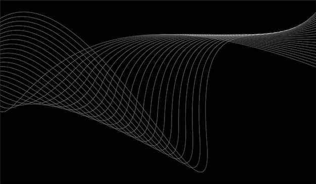 Diseño de ondas de línea de fondo minimalista