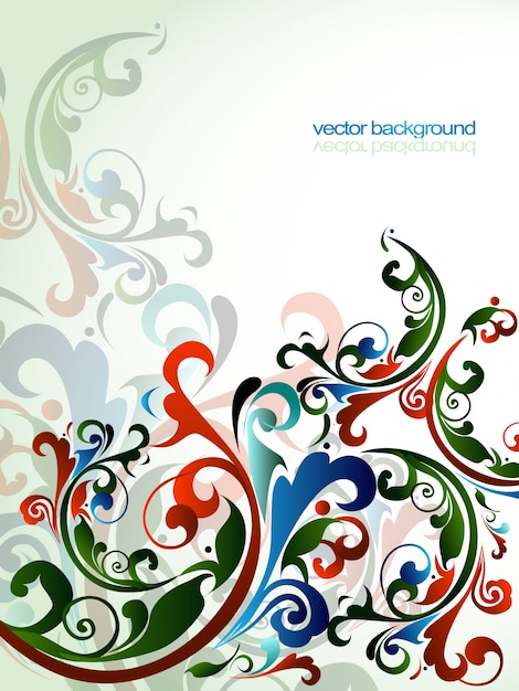 Diseño ornamental de fondo floral