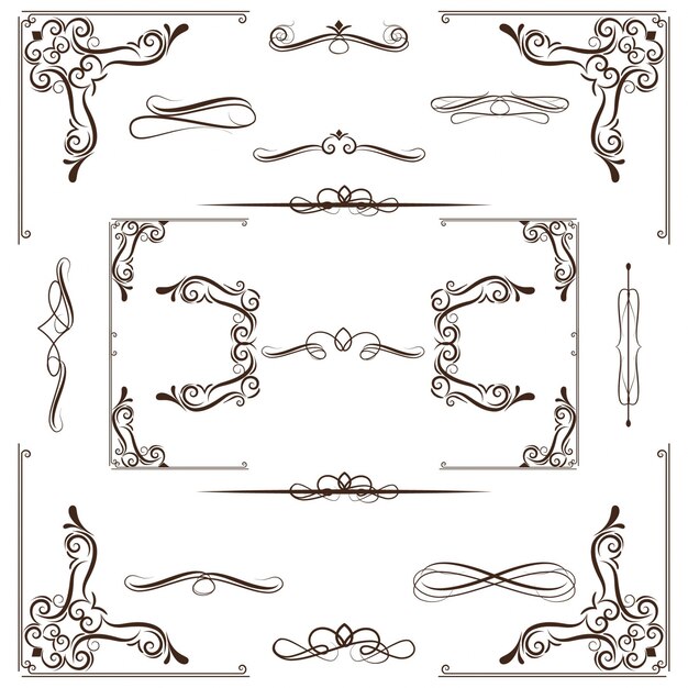 Vector gratuito diseño ornamental de marco