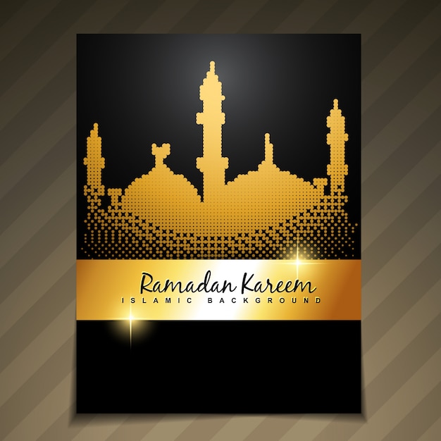 Diseño oscuro de lujo para ramadán kareem