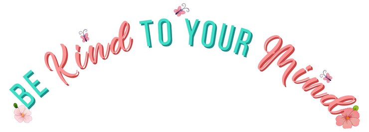 Vector gratuito diseño de palabras para ser amable con tu mente.