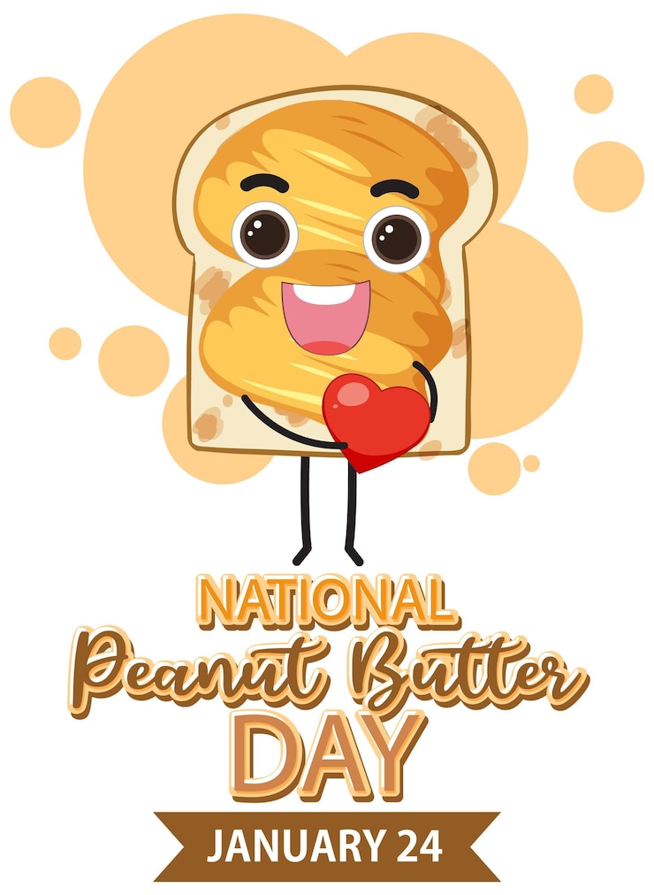 Vector gratuito diseño de pancarta del día nacional de la mantequilla de maní