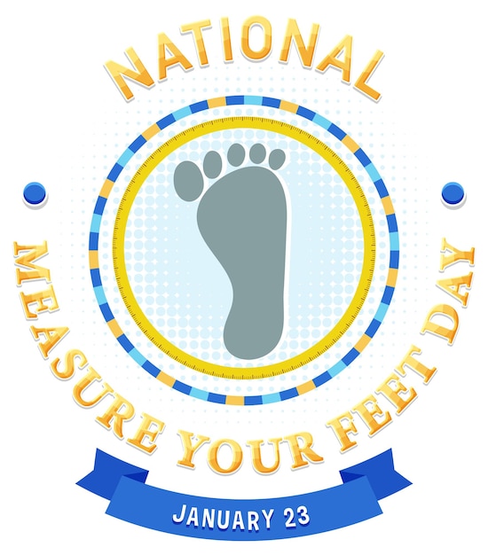 Diseño de pancarta del día nacional de la medida de tus pies