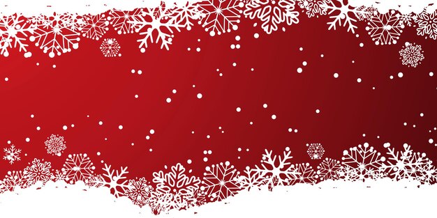 Diseño de una pancarta navideña de copos de nieve