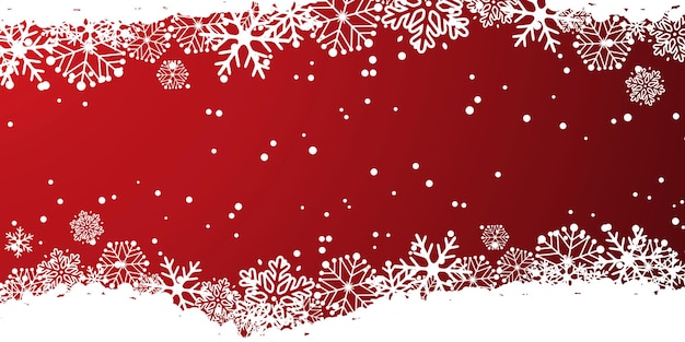 Diseño de una pancarta navideña de copos de nieve
