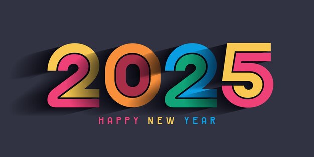 Diseño de pancartas coloridas para el Feliz Año Nuevo