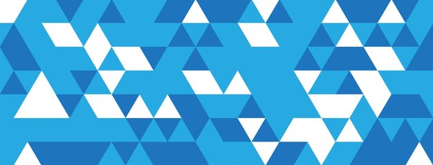 Diseño de pancartas geométricas azules decorativas modernas