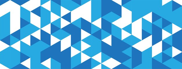 Diseño de pancartas geométricas azules decorativas modernas
