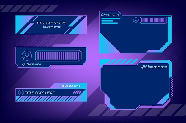 Diseño de paneles de transmisión Twitch
