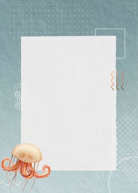 Diseño de papel de pulpo en blanco