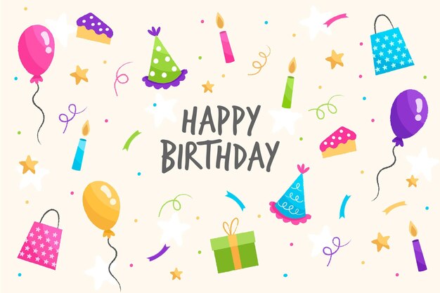 Diseño de papel tapiz de cumpleaños