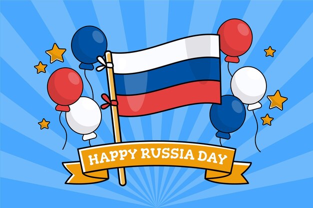 Diseño de papel tapiz del día de Rusia