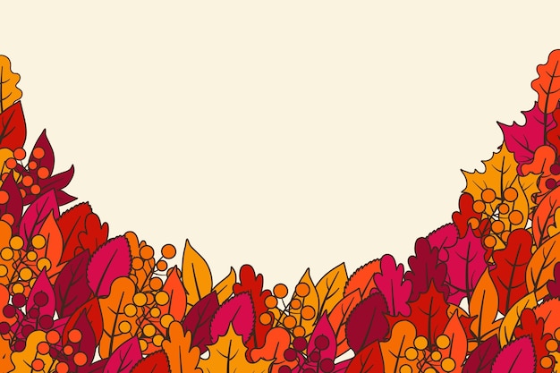 Vector gratuito diseño de papel tapiz de otoño