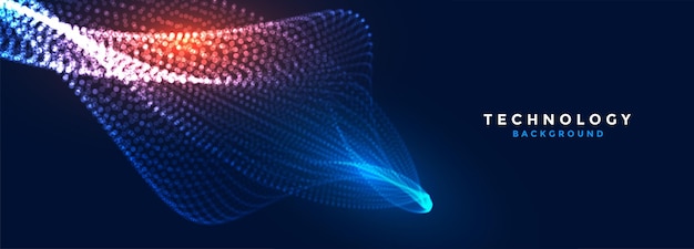 diseño de papel tapiz de partículas de tecnología digital brillante y abstracta
