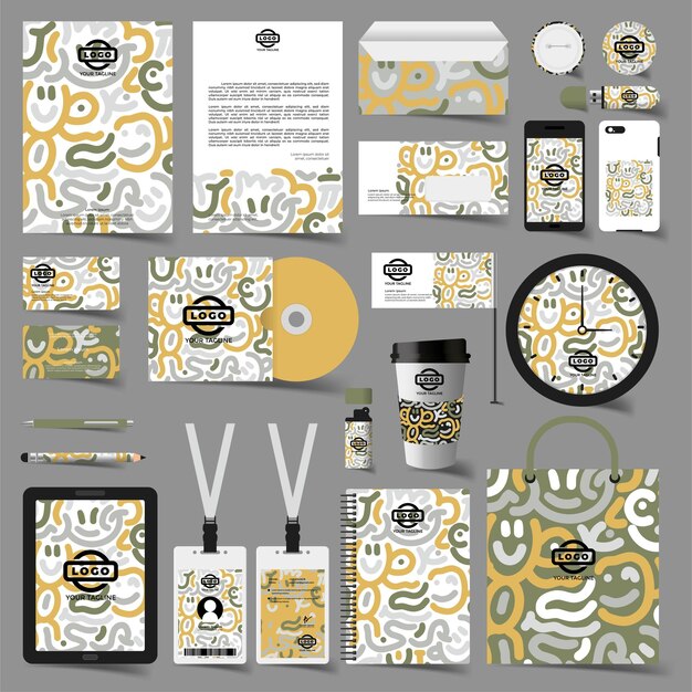 Diseño de papelería en formato vectorial