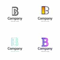 Vector gratuito diseño de paquete de logotipo grande de letra b diseño de logotipos creativos y modernos para su empresa ilustración de nombre de marca vectorial
