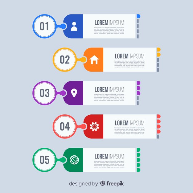 Diseño de pasos infográficos