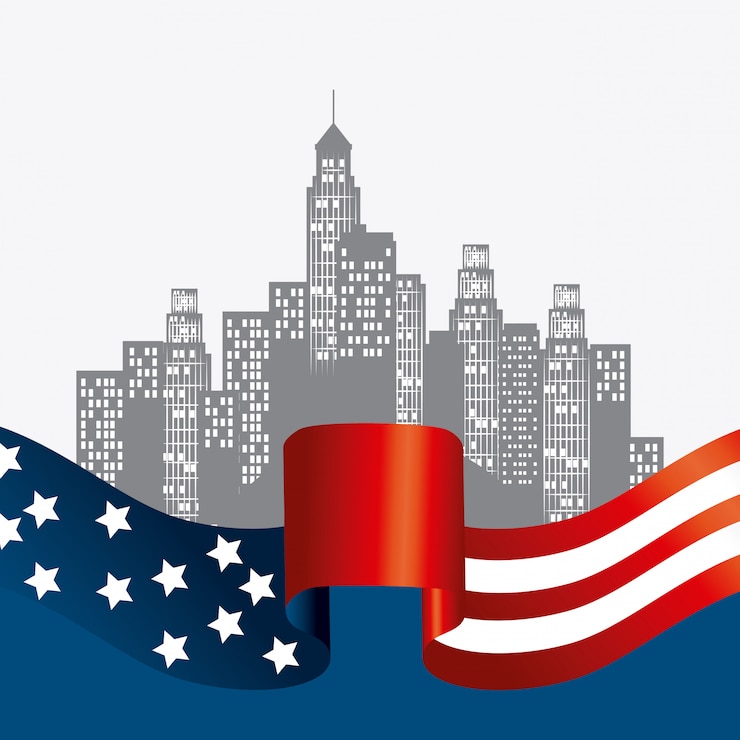 Vector gratuito diseño de patriotismo de estados unidos.