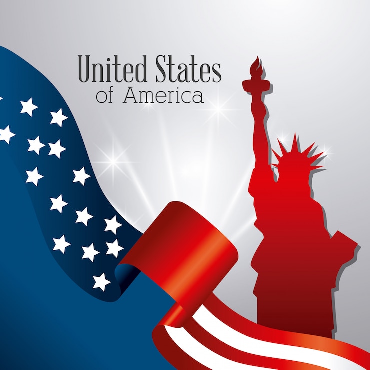 Vector gratuito diseño de patriotismo de estados unidos.