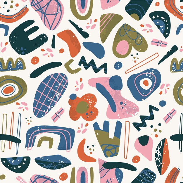Diseño de patrón abstracto dibujado a mano