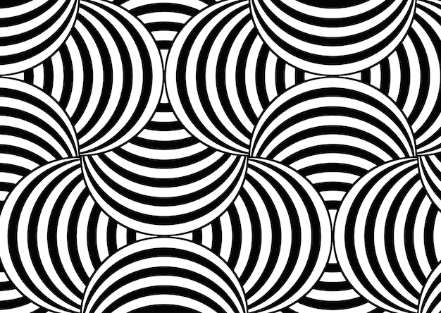 Diseño de patrón abstracto retro en blanco y negro