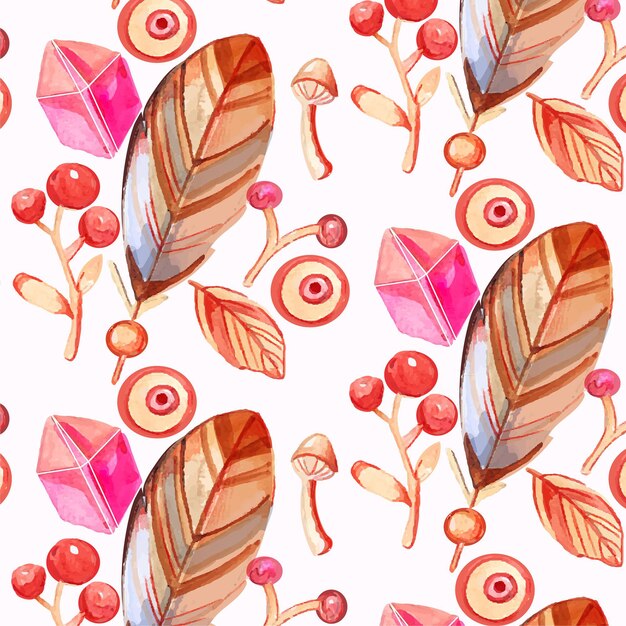 Diseño de patrón de acuarela boho