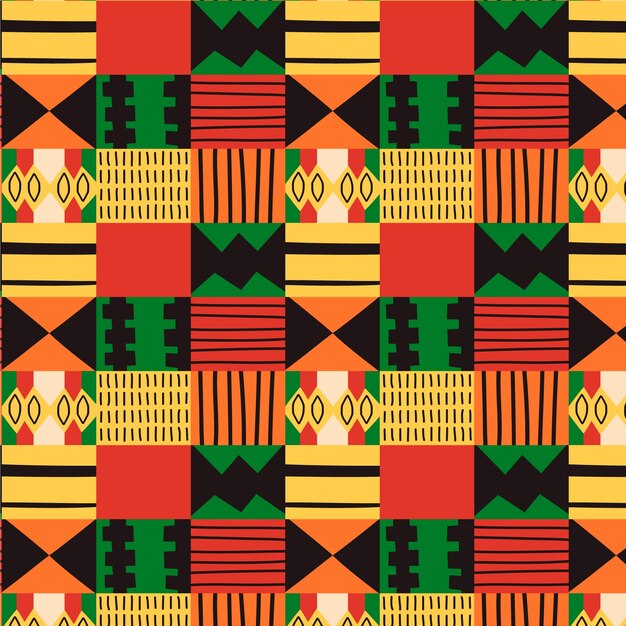 Diseño de patrón africano plano