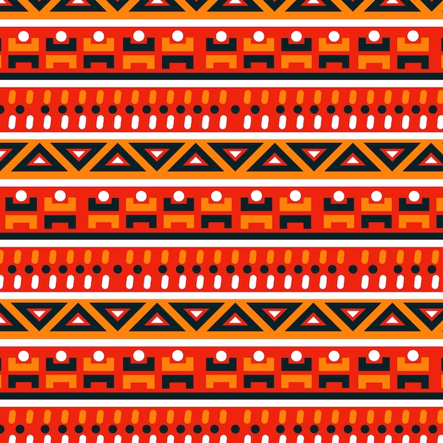 Diseño de patrón africano plano