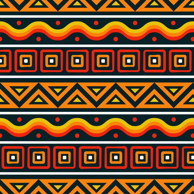 Diseño de patrón africano plano