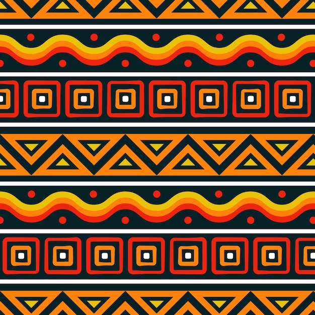 Diseño de patrón africano plano