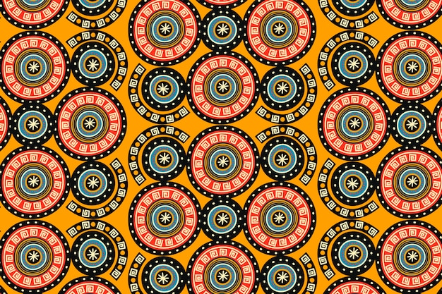 Diseño de patrón africano plano