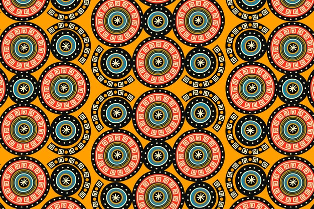 Diseño de patrón africano plano