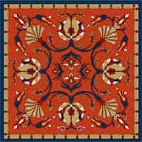 Vector gratuito diseño de patrón de alfombra persa dibujado a mano