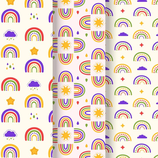 Diseño de patrón de arco iris