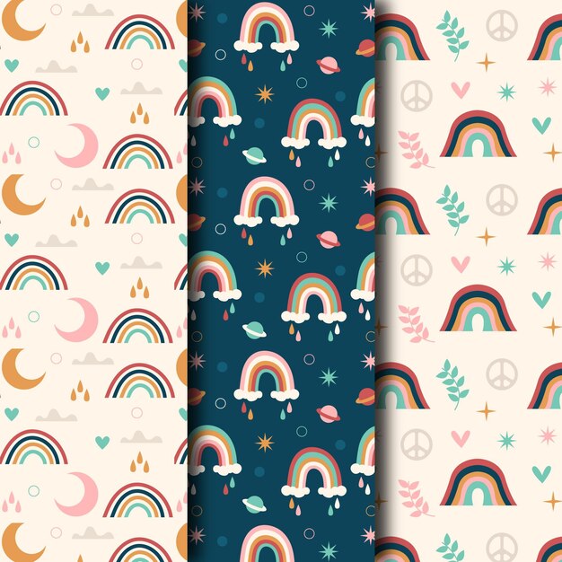 Diseño de patrón de arco iris