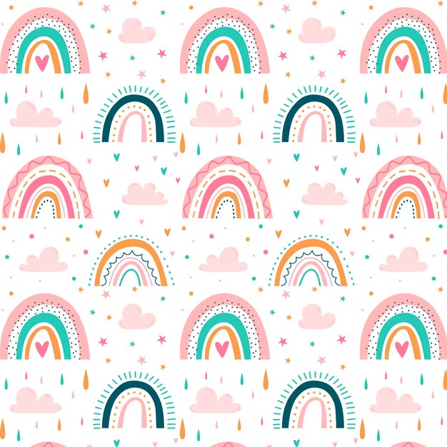 Diseño de patrón de arco iris