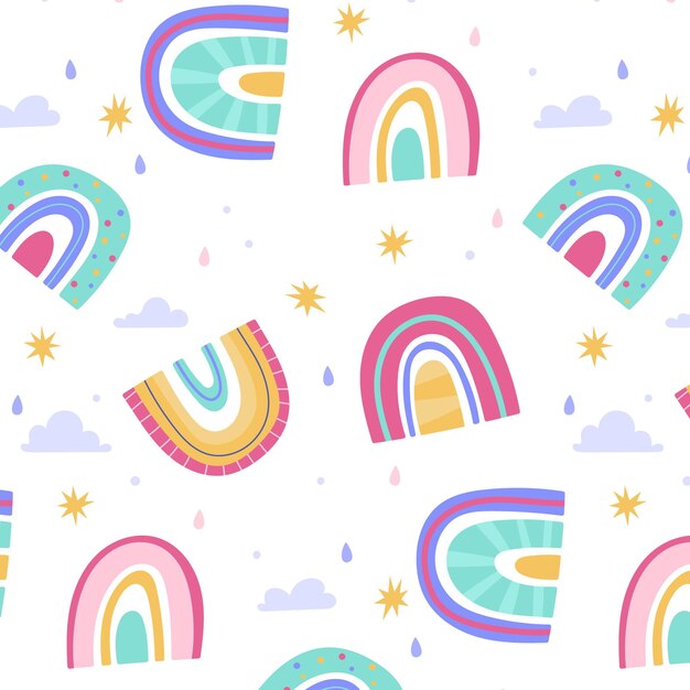 Diseño de patrón de arco iris
