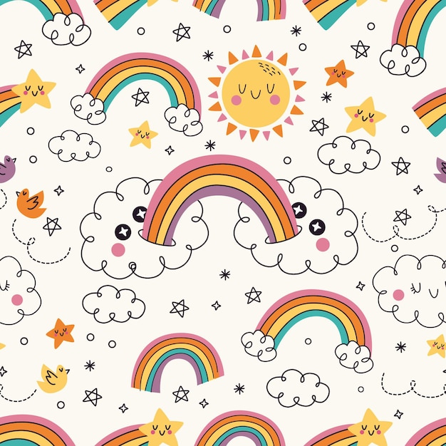 Diseño de patrón de arco iris