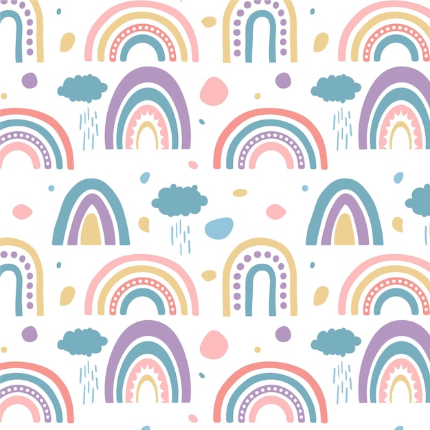 Vector gratuito diseño de patrón de arco iris
