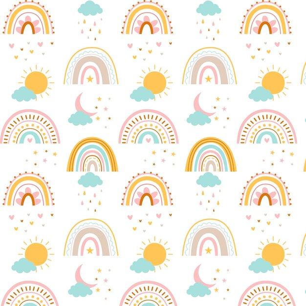 Diseño de patrón de arco iris