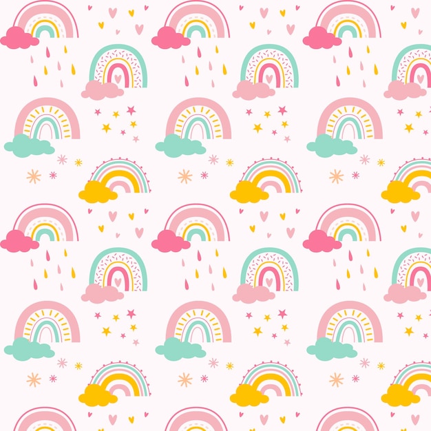 Diseño de patrón de arco iris