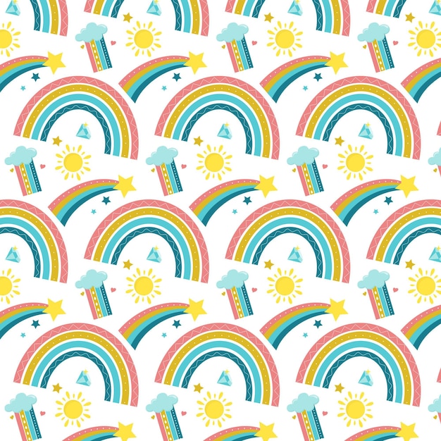 Diseño de patrón de arco iris