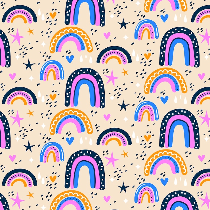 Vector gratuito diseño de patrón de arco iris