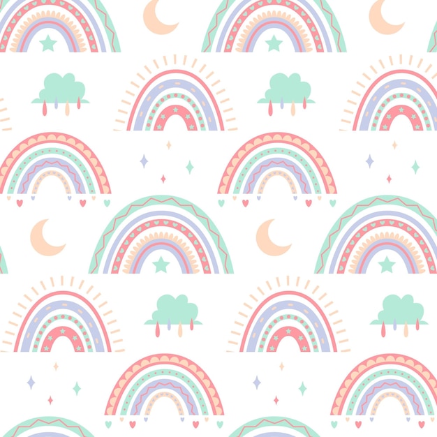 Diseño de patrón de arco iris